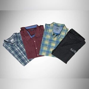 Mens Shirts XXL Colombia Chaps Izod and Salt Life  (you get FOUR shirts)